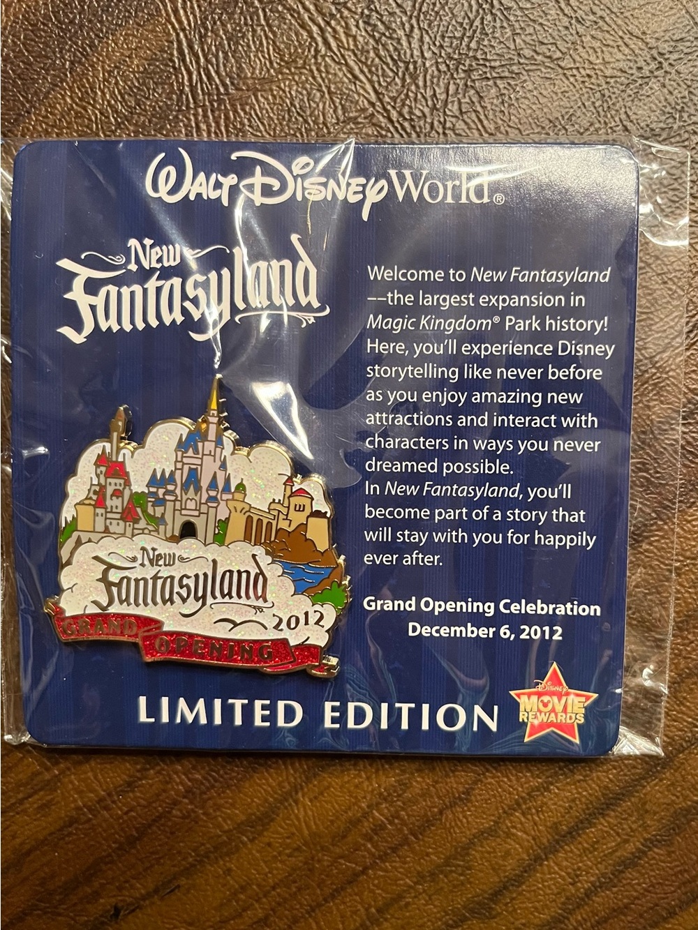 NWT Walt Disney World New Fantasyland 2012 Limited Edition Pin